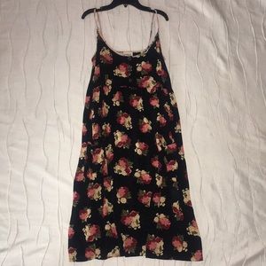 Vintage Regine Floral Midi Dress Crepe Bloomcore Prairie Size Small